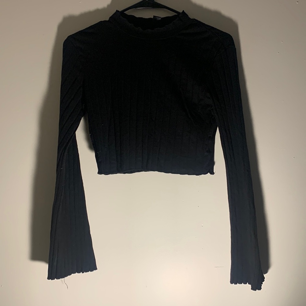 Long sleeves crop top stretch